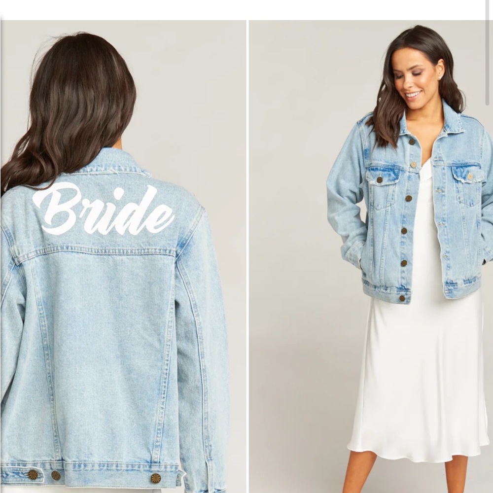 Show me your mumu bride denim jacket- worn once perfect condition!